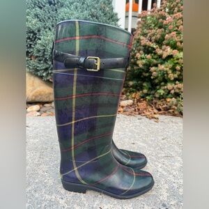 Ralph Lauren Women’s Size 7 Plaid Rain Boots